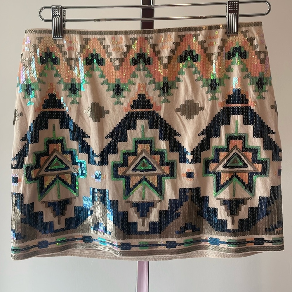 Express sequin skirt